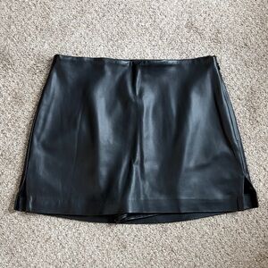 Express Faux Leather Mini Skort